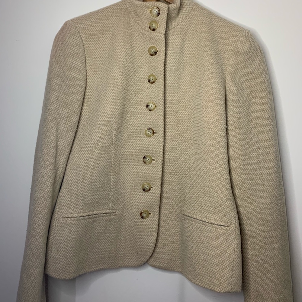 Vtg Lauren Ralph Lauren Wool Tweed Business Blazer